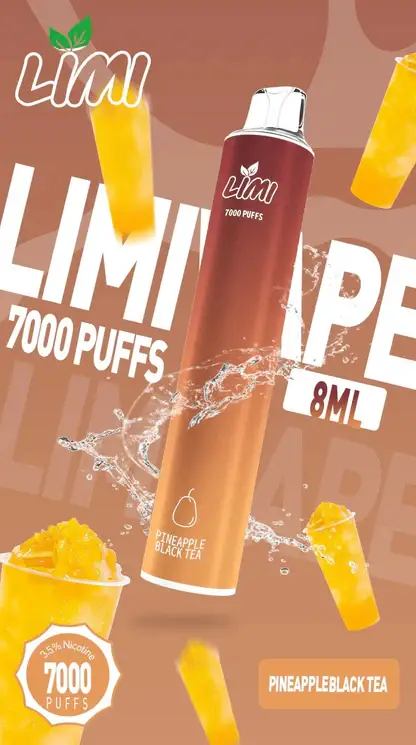 LIMI 7000口拋棄式電子煙｜流線輕巧設計・高容量續航配置・細膩霧化體驗