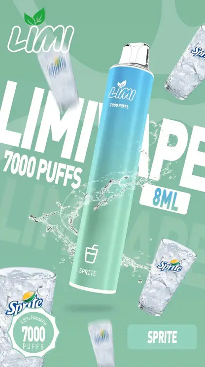 LIMI 7000口拋棄式電子煙｜流線輕巧設計・高容量續航配置・細膩霧化體驗