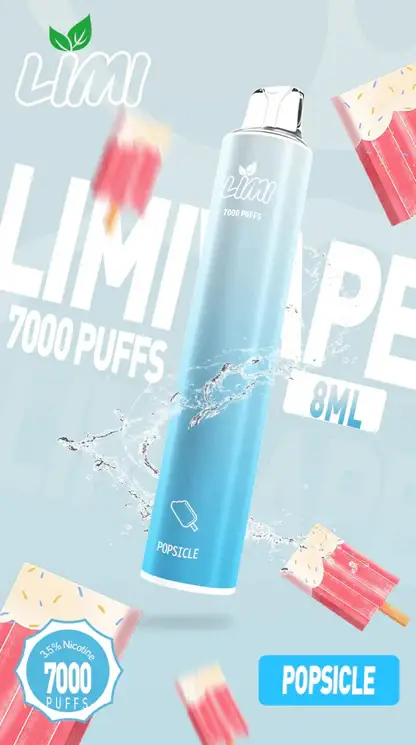 LIMI 7000口拋棄式電子煙｜流線輕巧設計・高容量續航配置・細膩霧化體驗