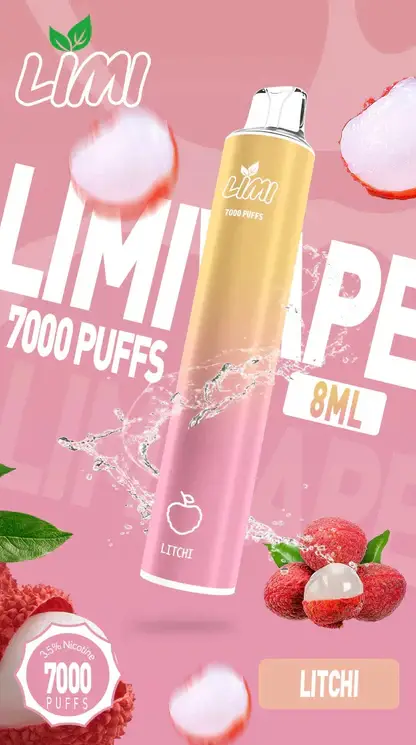 LIMI 7000口拋棄式電子煙｜流線輕巧設計・高容量續航配置・細膩霧化體驗