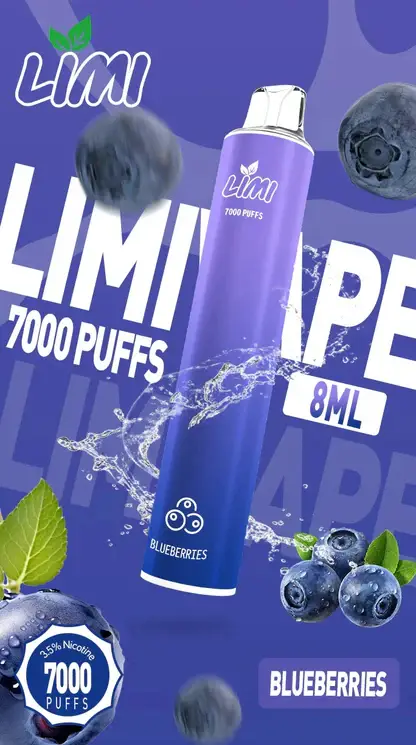 LIMI 7000口拋棄式電子煙｜流線輕巧設計・高容量續航配置・細膩霧化體驗