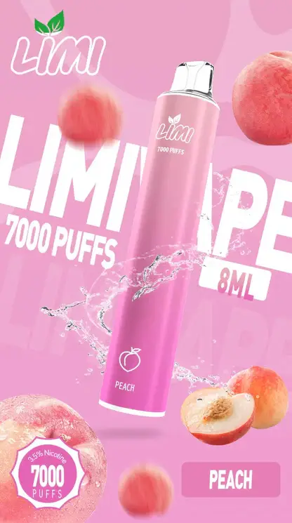 LIMI 7000口拋棄式電子煙｜流線輕巧設計・高容量續航配置・細膩霧化體驗