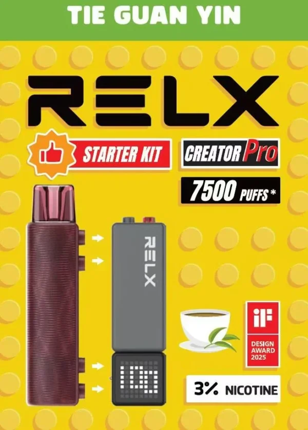 RELX 悅刻 Creator積木 7000口 拋棄式電子煙套裝｜含主機入門首選・創意DIY積木造型・極致順滑擊喉感